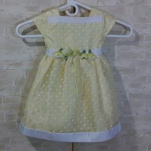 ⭐Youngland Girl's party dress polka dot 24M yellow